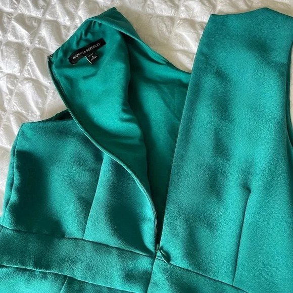 Banana Republic teal ruffle mini dress - Picture 7 of 9